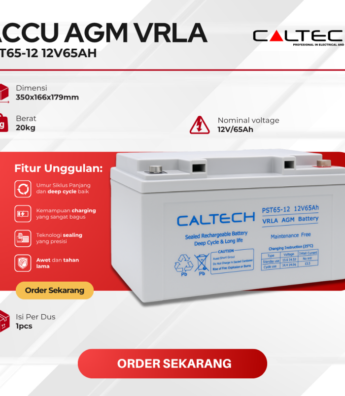 ACCU AGM VRLA PST65-12 12V65Ah