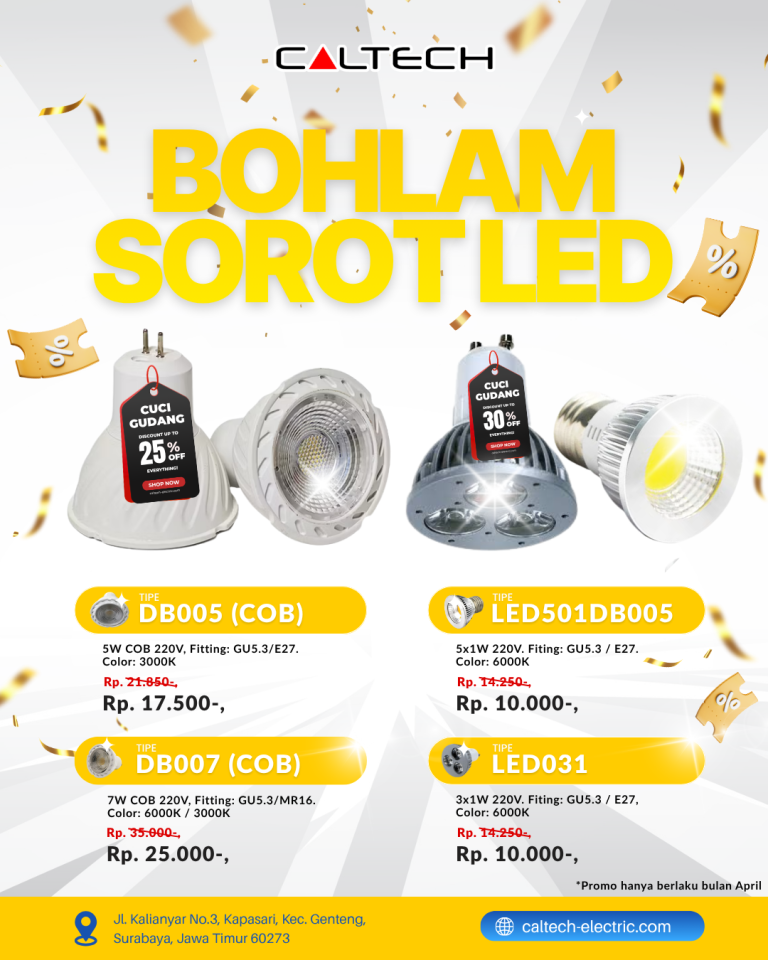 Promo Bohlam Sorot LED Murah – Diskon Hingga 30% | CALTECH